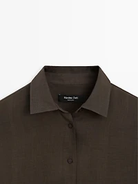Flowing ramie blend shirt
