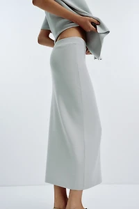 PLAIN KNIT MIDI SKIRT