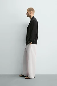 FLOWY TIE SHIRT