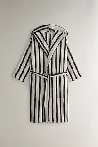 GEOMETRIC JACQUARD BATHROBE