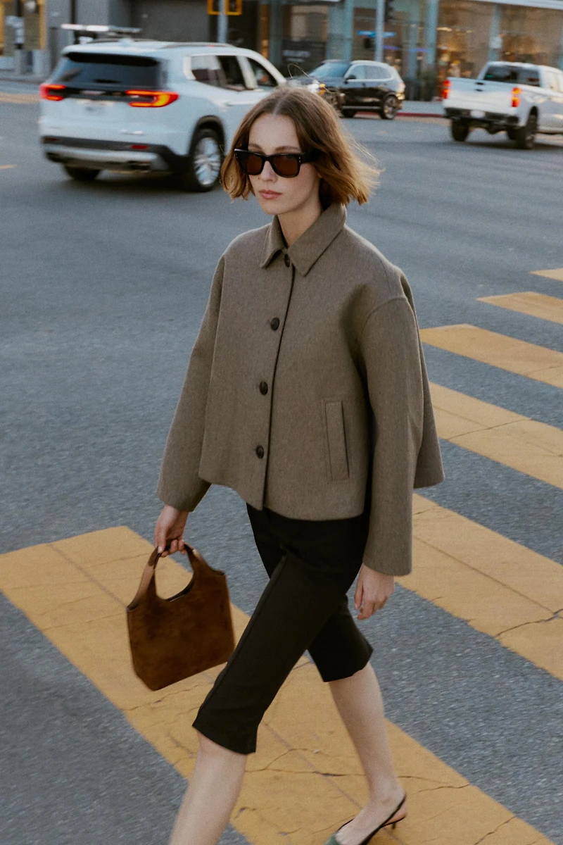 WOOL BLEND SHORT COAT