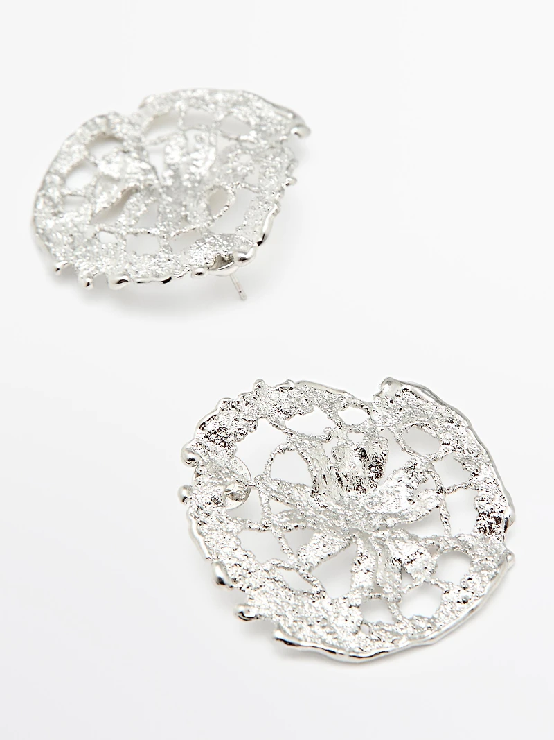 Boucles d’oreilles circulaires dentelle