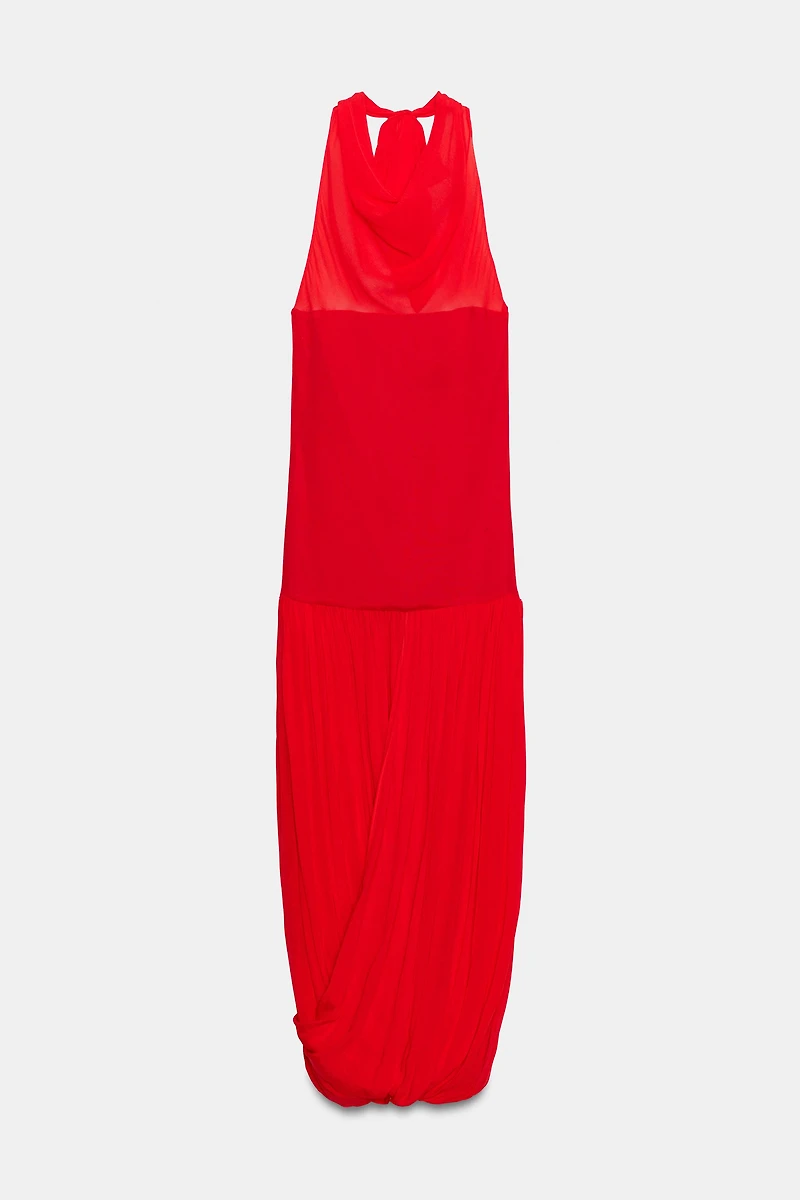 COMBINATION HALTER VOLUME DRESS