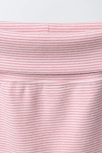 EMBROIDERED BUNNY STRIPED SARAOUL SHIRT AND PANTS SET