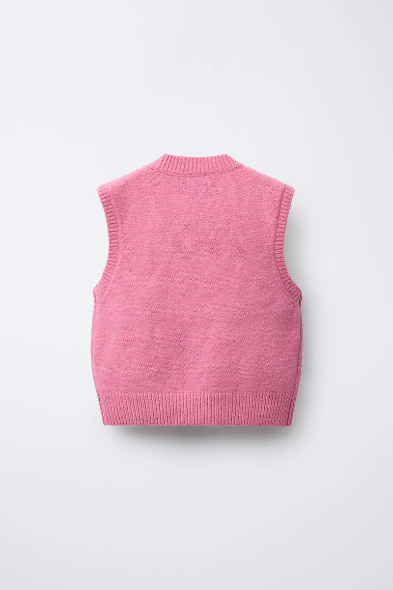 FLORAL KNIT VEST