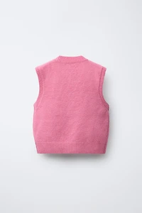 FLORAL KNIT VEST