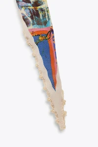 PRINTED TRIM BANDANA