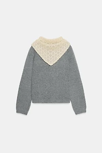 COMBINATION SCARF KNIT JUMPER