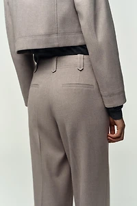 MID-RISE STRAIGHT LEG PANTS