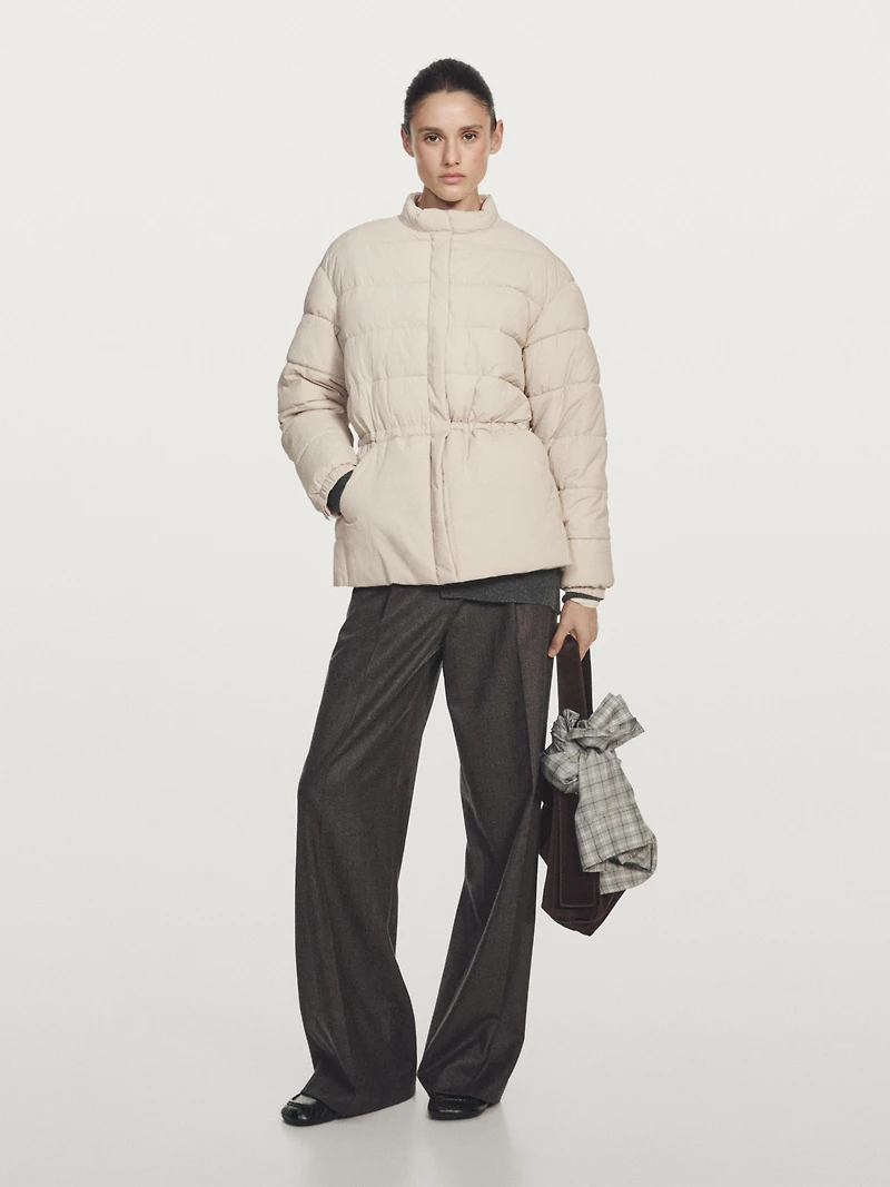 Water-repellent puffer jacket