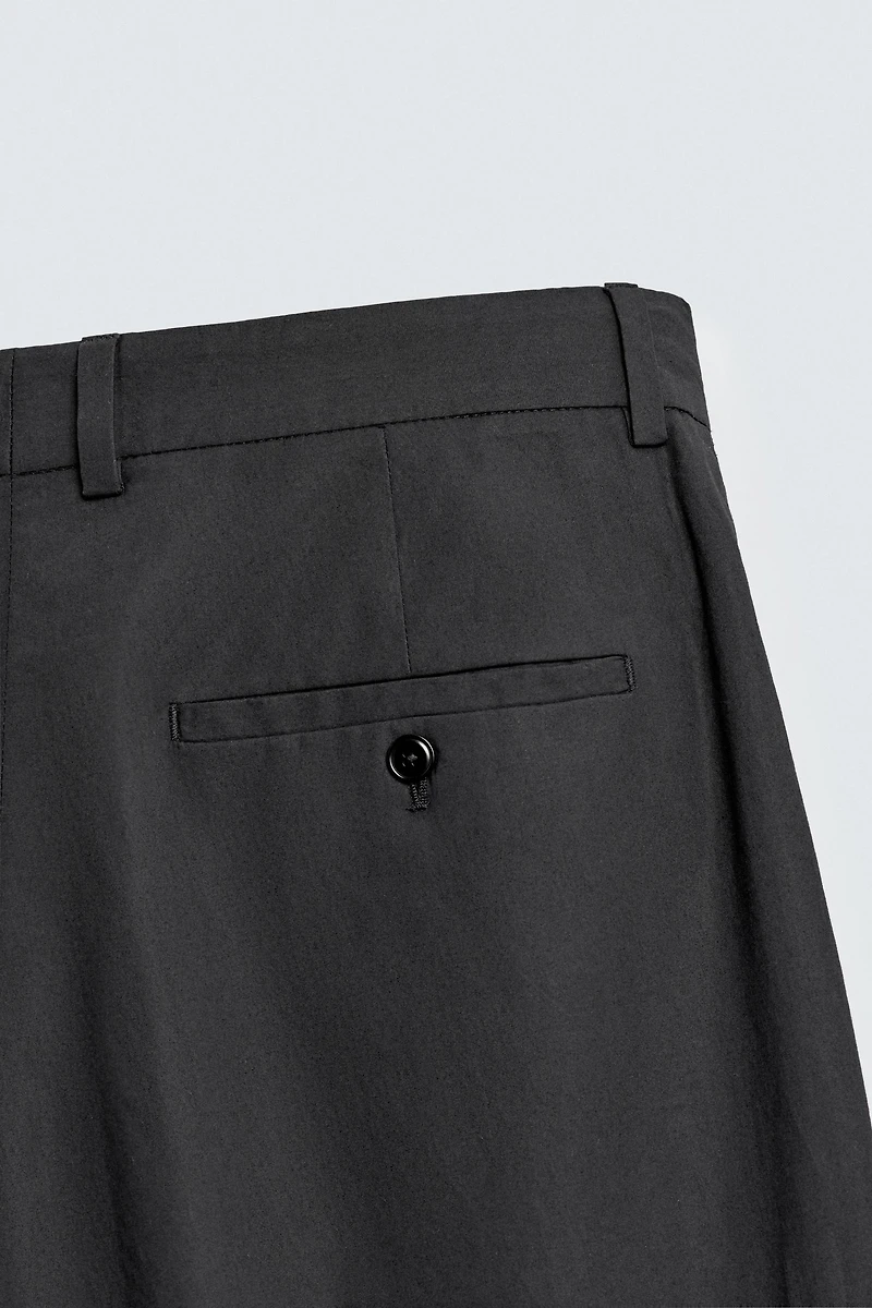 PANTALON DE COSTUME EN POPELINE