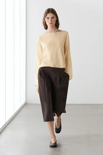 Long Bermuda shorts with striped detail