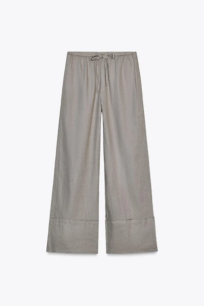 PANTALON LARGE 100 % LIN COLLECTION ZW