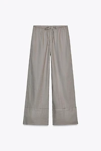 PANTALON LARGE 100 % LIN COLLECTION ZW