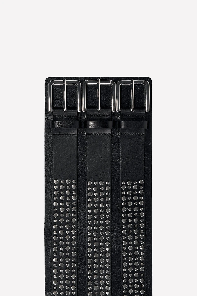 LEATHER STYLISH STUDDED BELT LUDOVIC DE SAINT SERNIN x ZARA