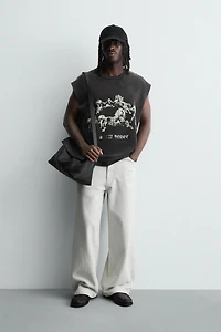 HORSE PRINT KNIT TANK TOP