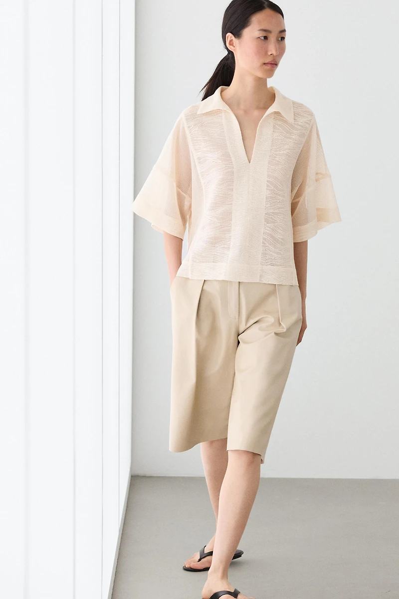 Chemisier polo 100 % coton brodé