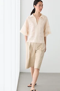 Chemisier polo 100 % coton brodé