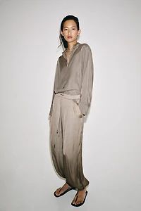 ZW COLLECTION SATIN BALLOON PANTS