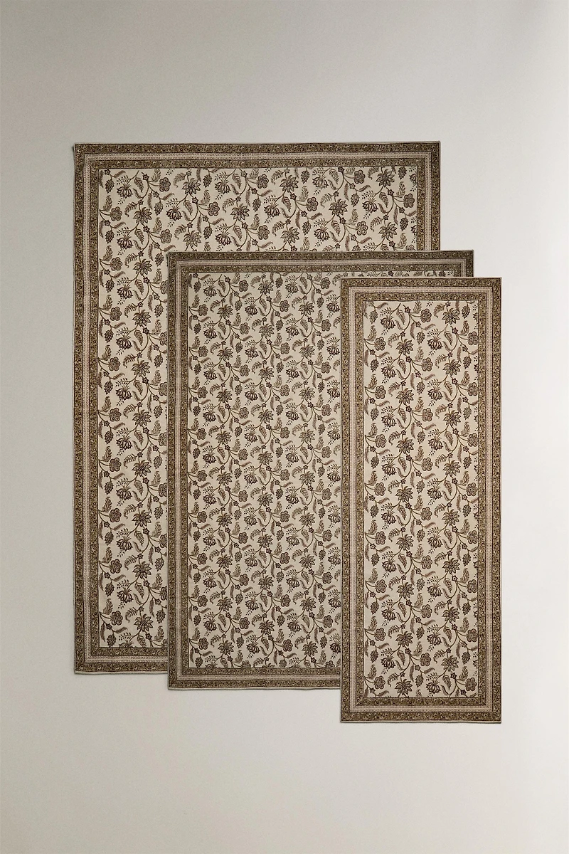 TAPIS IMPRIMÉ FLEURI