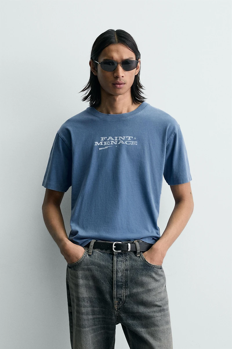 WASHED TEXT T-SHIRT