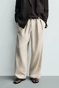 PANTALON COUPE DÉCONTRACTÉE À PLIS