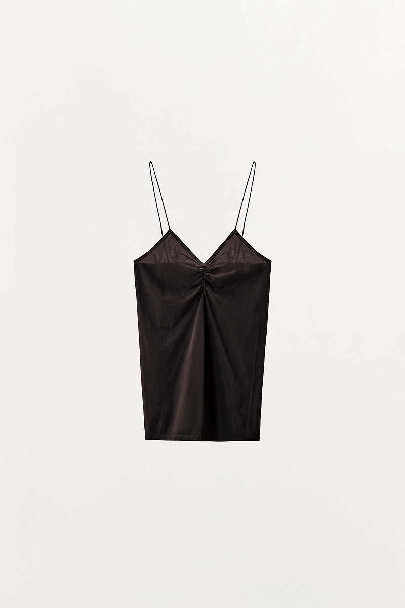 GATHERED NECK STOCKING TOP