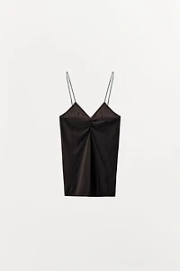 GATHERED NECK STOCKING TOP
