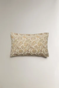 FLORAL PRINT THROW PILLOW COVER