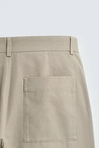 RELAXED FIT COTTON - LINEN PANTS