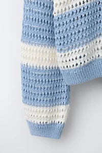 NUMBER STRIPED KNIT JUMPER