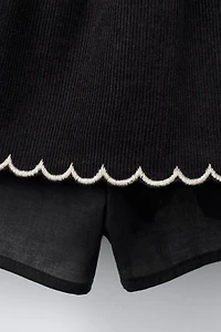 FINE-WALED CORDUROY SKORT