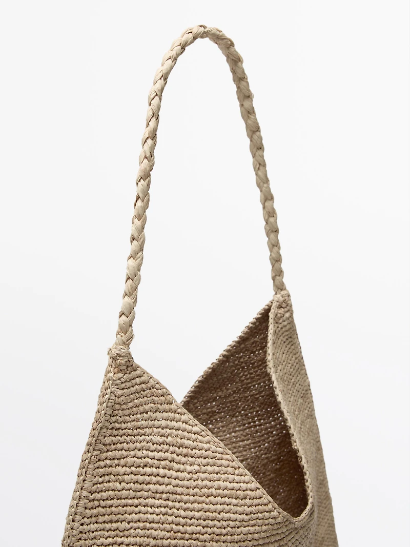 Raffia tote bag