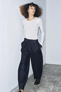 JEAN ZW COLLECTION BALLOON RAYURES TAILLE NORMALE