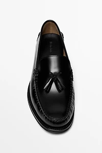 Leather tassel loafer