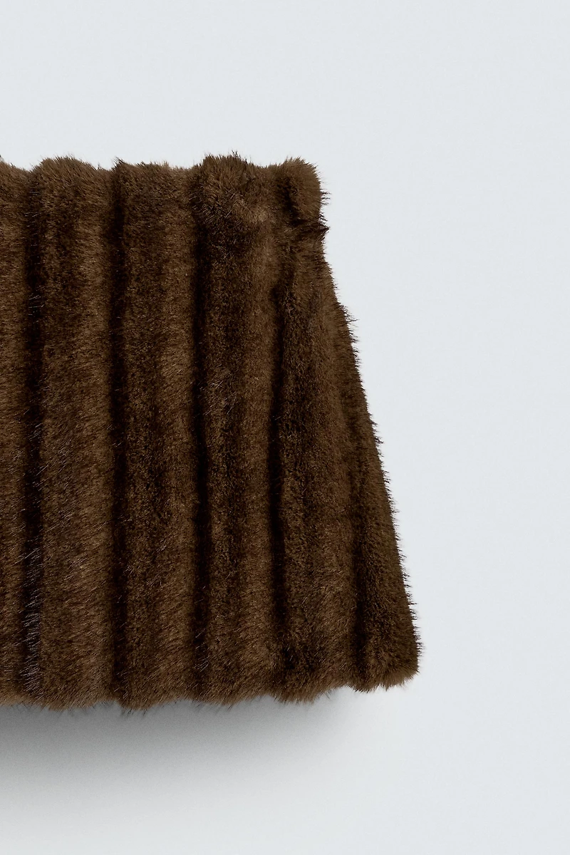 FAUX FUR MINI SKIRT HARRY LAMBERT FOR ZARA X DISNEY