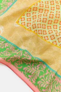 TILE PRINT COTTON SCARF