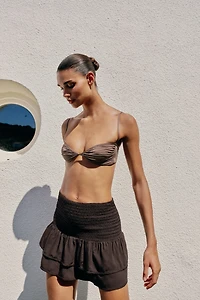 SMOCKED RUFFLE SHORTS
