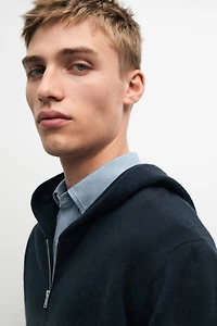 Cardigan à capuche 100 % cachemire