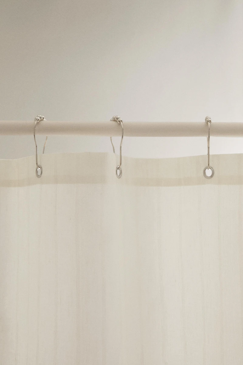 JACQUARD LINEN SHOWER CURTAIN