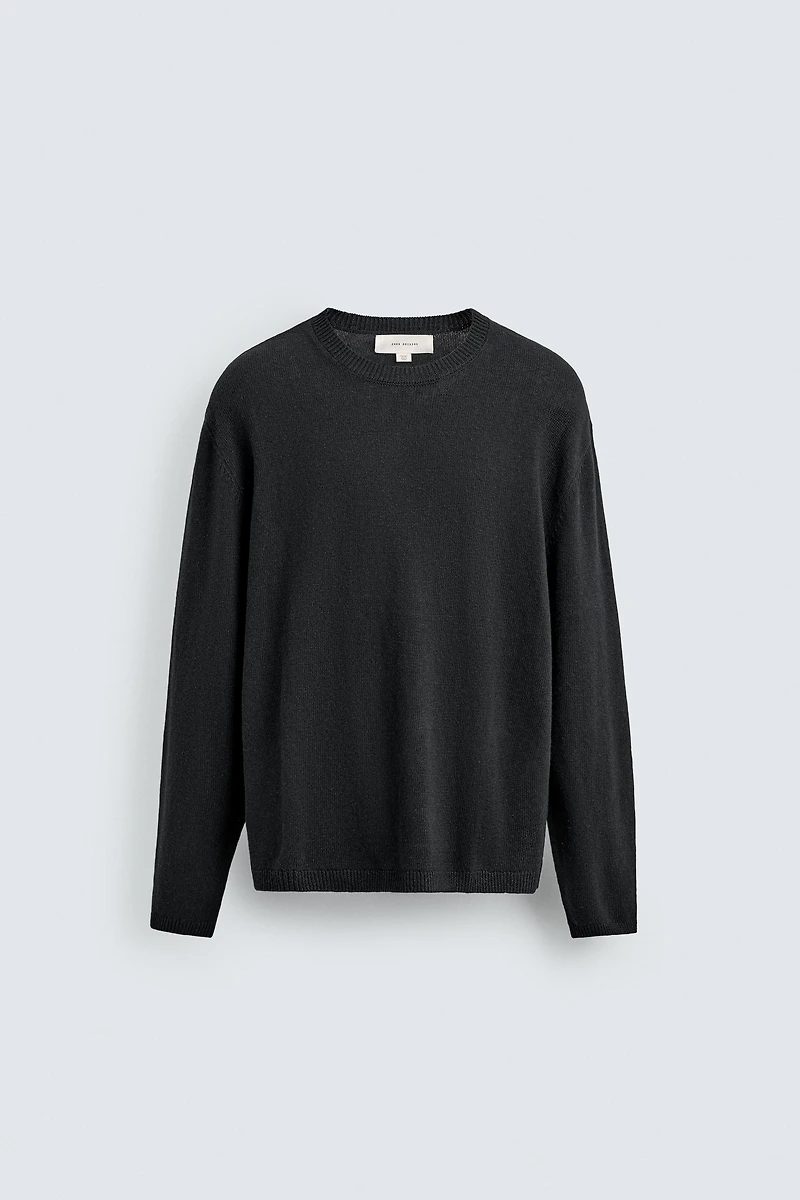 REGULAR FIT COTTON-LINEN JUMPER
