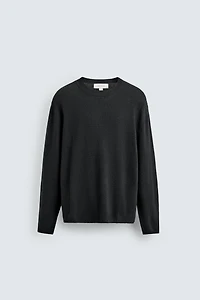 REGULAR FIT COTTON-LINEN JUMPER
