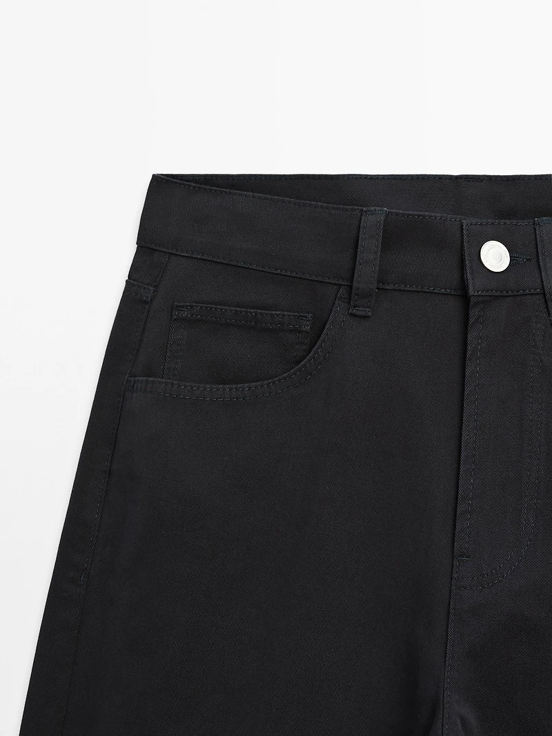 Pantalon straight mid-rise