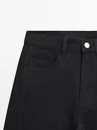 Pantalon straight mid-rise