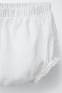 LINEN LACE SHIRT AND BLOOMERS SET