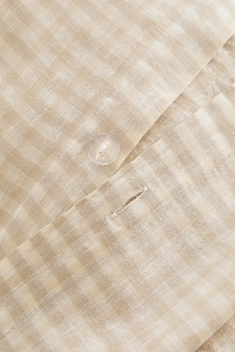 DYED THREAD CHECK DUVET COVER