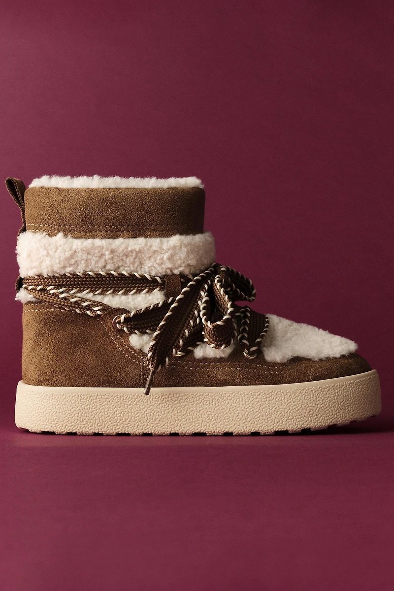 COMBINATION SHEARLING ANKLE BOOTS