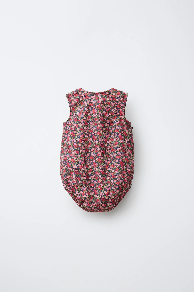 FLORAL PRINT ROMPER MADE WITH LIBERTY FABRIC