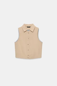CONTRAST TRIM SHIRT TOP