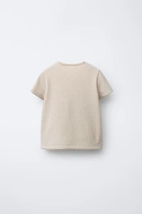 SPARKLY RIBBED T-SHIRT